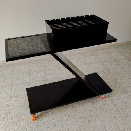 Barbecue design Z métal et bois BB-1062