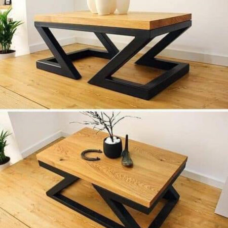 Table basse métal bois TB9045